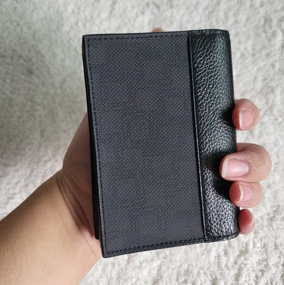 Dunhill Black Leather Bifold Card Case